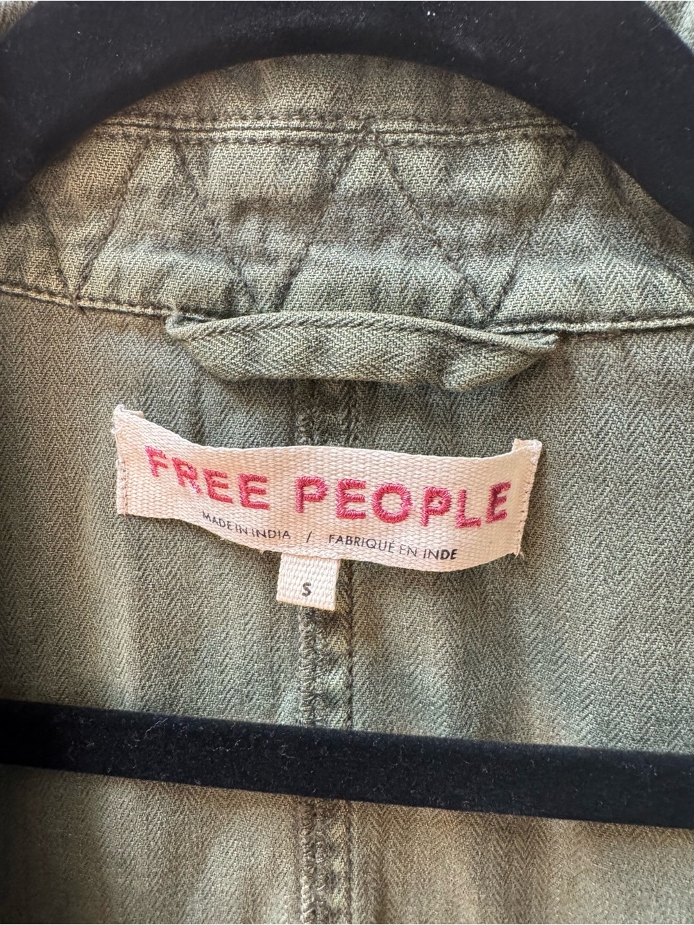 Free People Harlow Blazer Olive‎ Green Utility Military Jacket Size Small - Picture 4 of 9